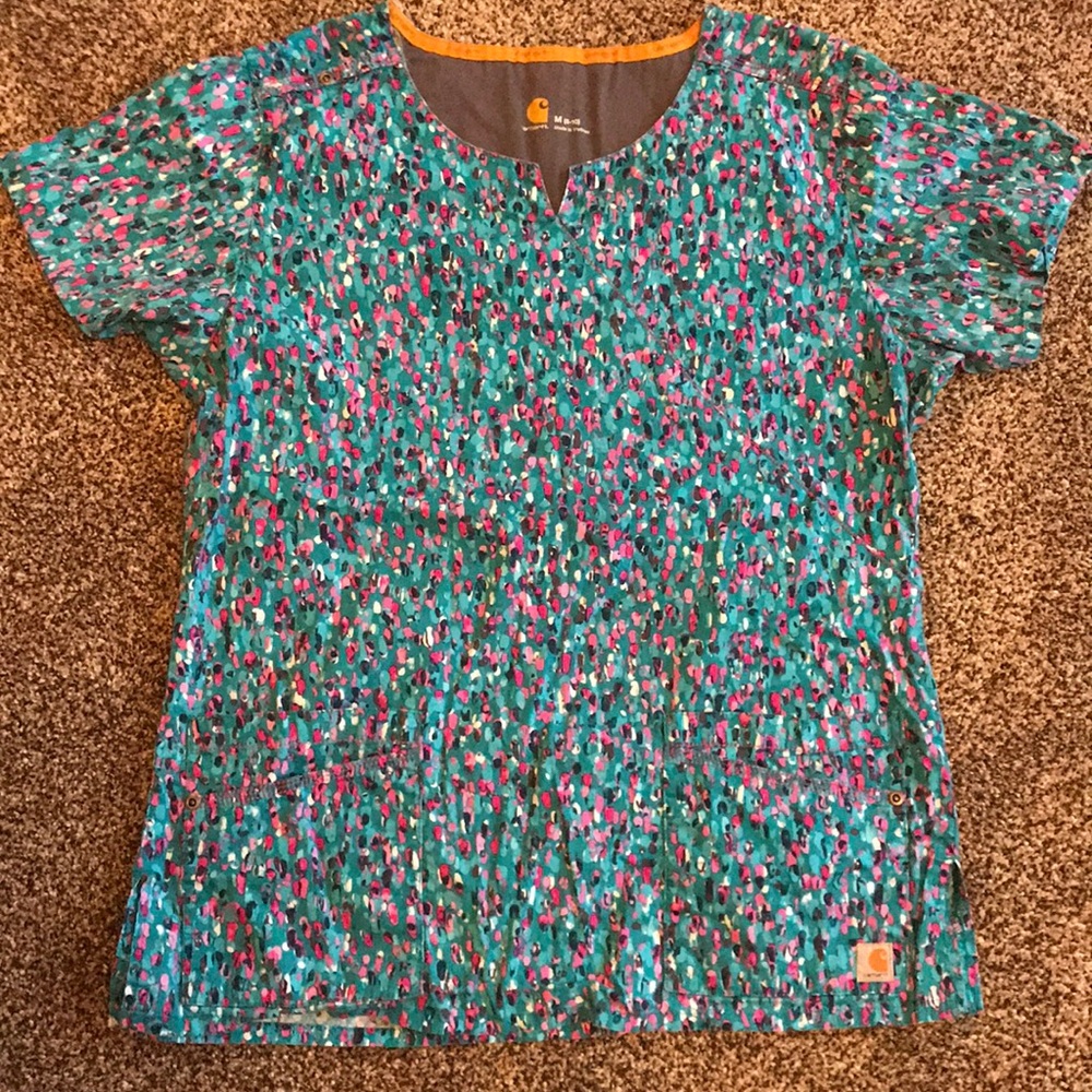 Blue Carhartt Scrub Top
